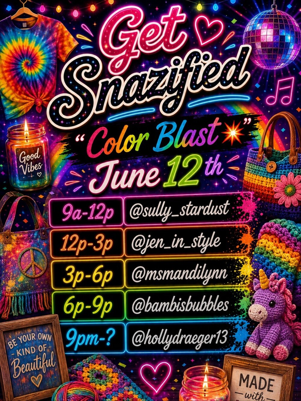 6/12Get Snazified!  "Weekend Getaway" Friday Share Show Train